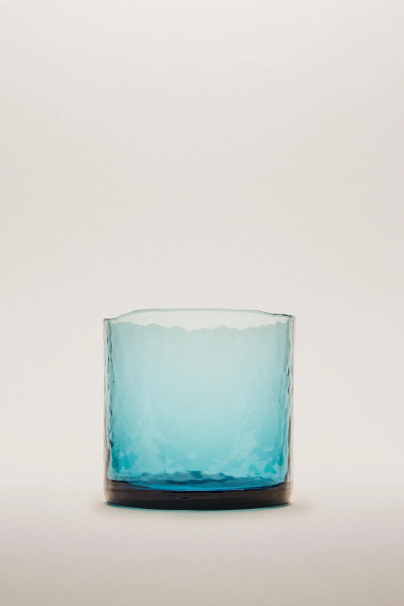 TEXTURED GLASS TUMBLER