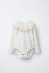 DOUBLE TULLE COLLAR BODYSUIT