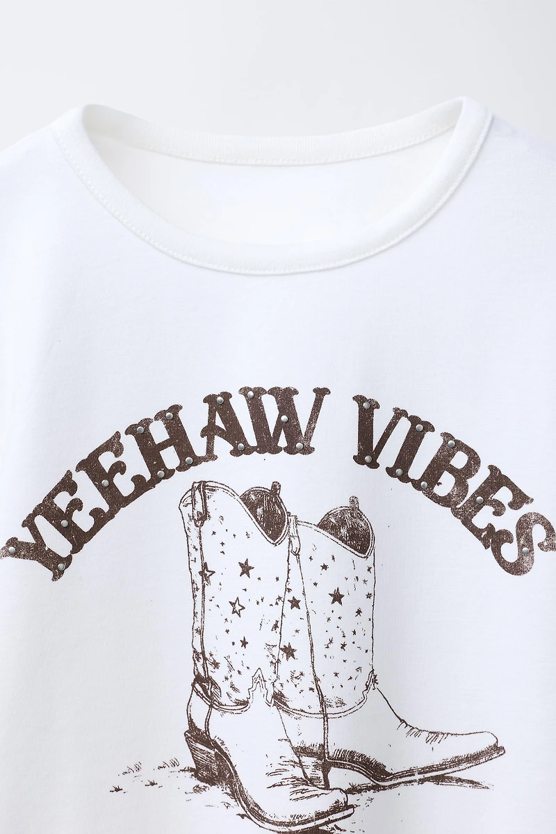 T-SHIRT À INSCRIPTION COWGIRL