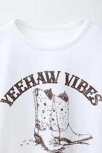T-SHIRT À INSCRIPTION COWGIRL