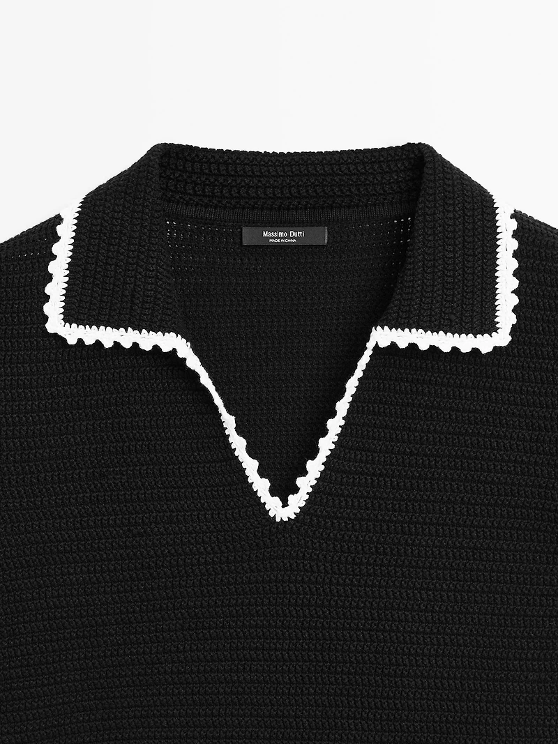Polo à manches courtes en maille de coton