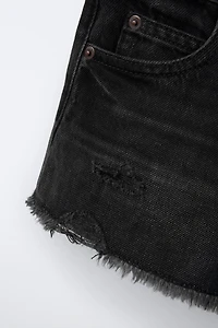 RIPPED DENIM SHORTS
