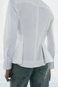 CHEMISE POPELINE PEPLUM ZW COLLECTION