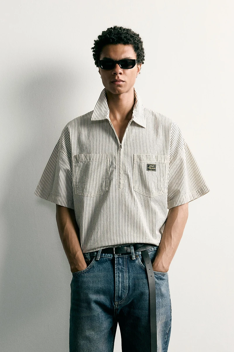 ZIP POLO SHIRT WITH POCKETS