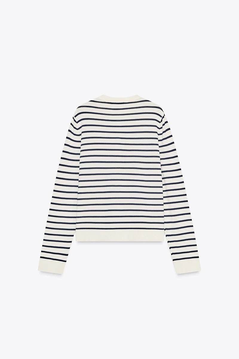 GILET EN MAILLE RAYURES