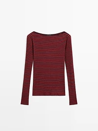 Striped long sleeve T-shirt