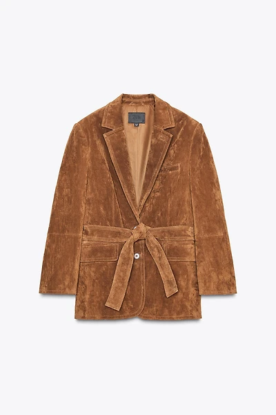 SUEDE LEATHER BLAZER