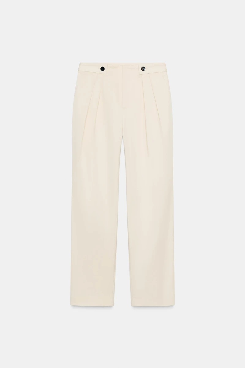 TAPERED PANTS WITH WAIST BUTTONS