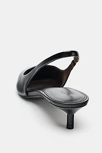 LEATHER SLINGBACK SHOES