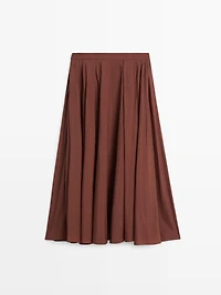 Jupe midi technique plissée