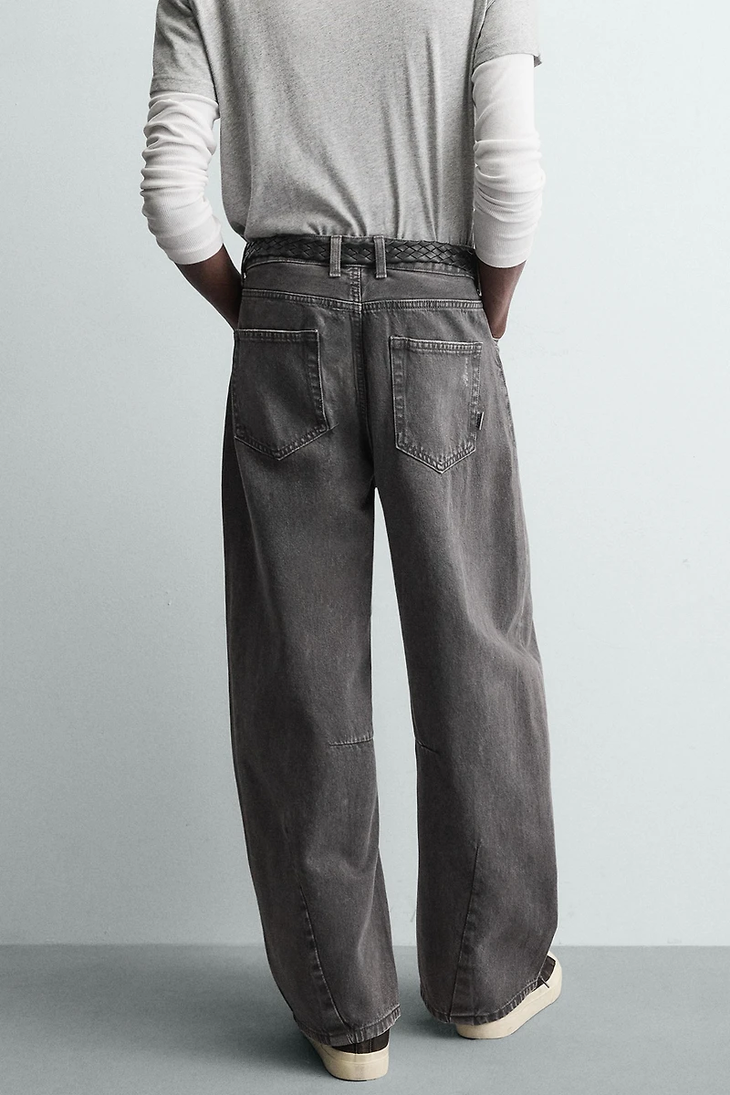 PANTALON BARREL FIT DÉLAVÉ