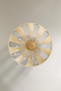 STRIPED GLASS SALAD BOWL