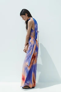 FOULARD PRINT LONG DRESS