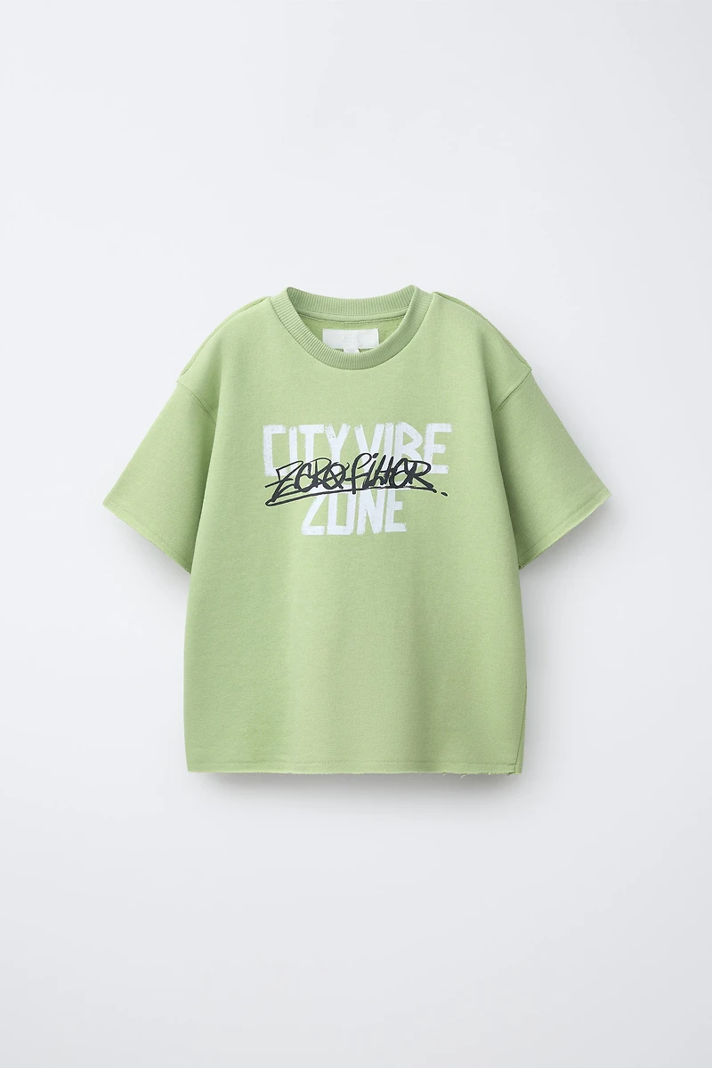 GRAFFITI SHORT SLEEVE SWEATSHIRT