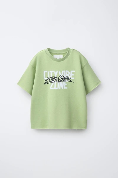 GRAFFITI SHORT SLEEVE SWEATSHIRT