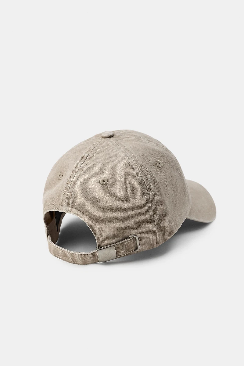 CASQUETTE EN SERGÉ LAVÉ