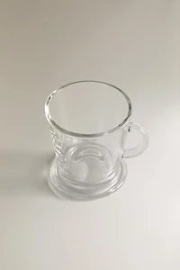 TRANSPARENT GLASS CAPPUCCINO CUP