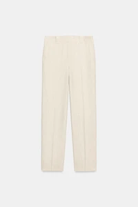 PANTALON DROIT TISSU RUSTIQUE
