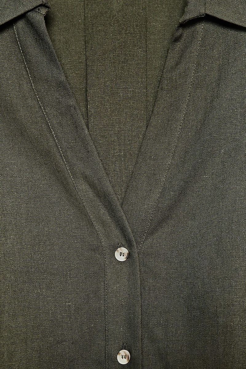 WIDE SLEEVE LINEN SHIRT