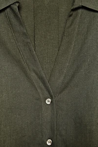 WIDE SLEEVE LINEN SHIRT