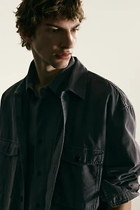 RELAXED FIT WASHED OVERSHIRT