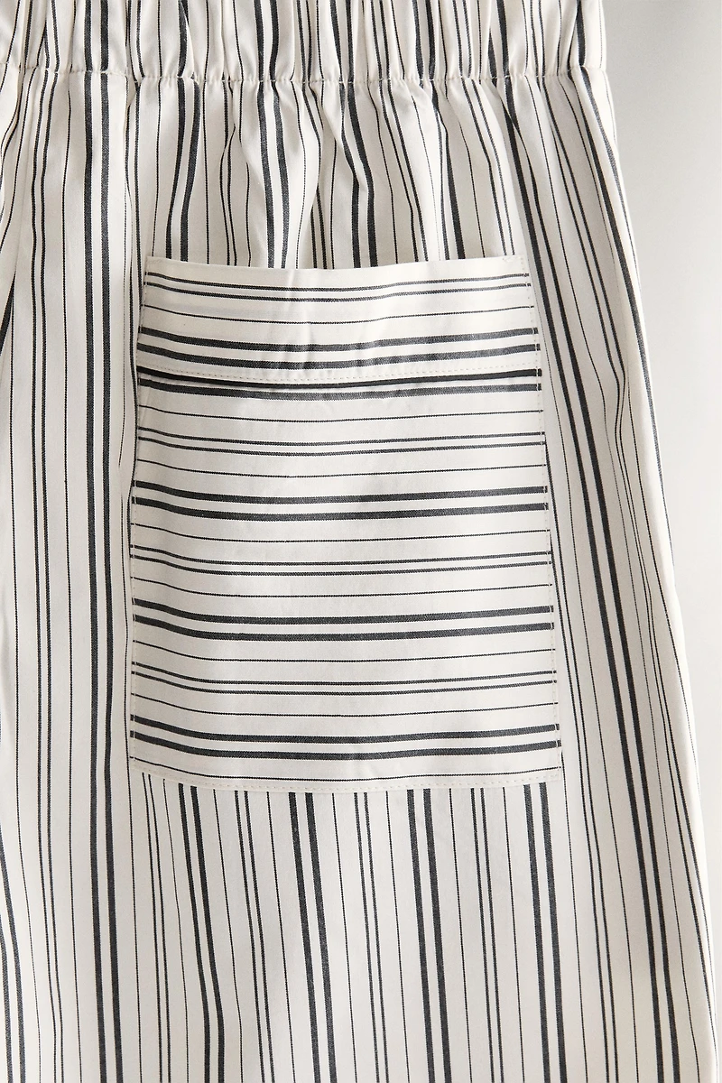 STRIPED COTTON SHORTS