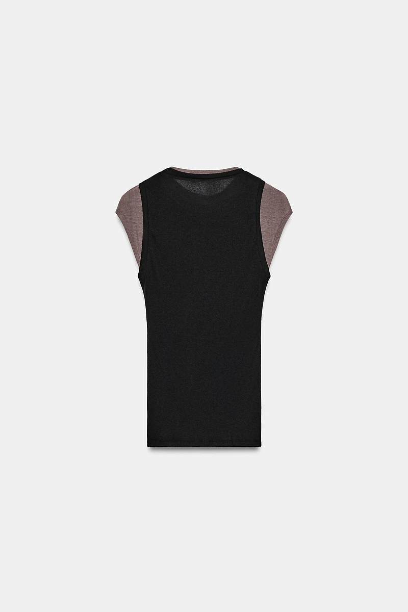 DOUBLE CONTRAST EFFECT TOP