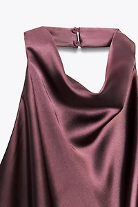 SATIN EFFECT MINI DRESS