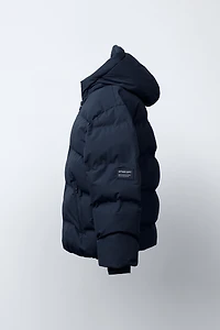 WATER REPELLENT PUFFER COAT WITH LABEL