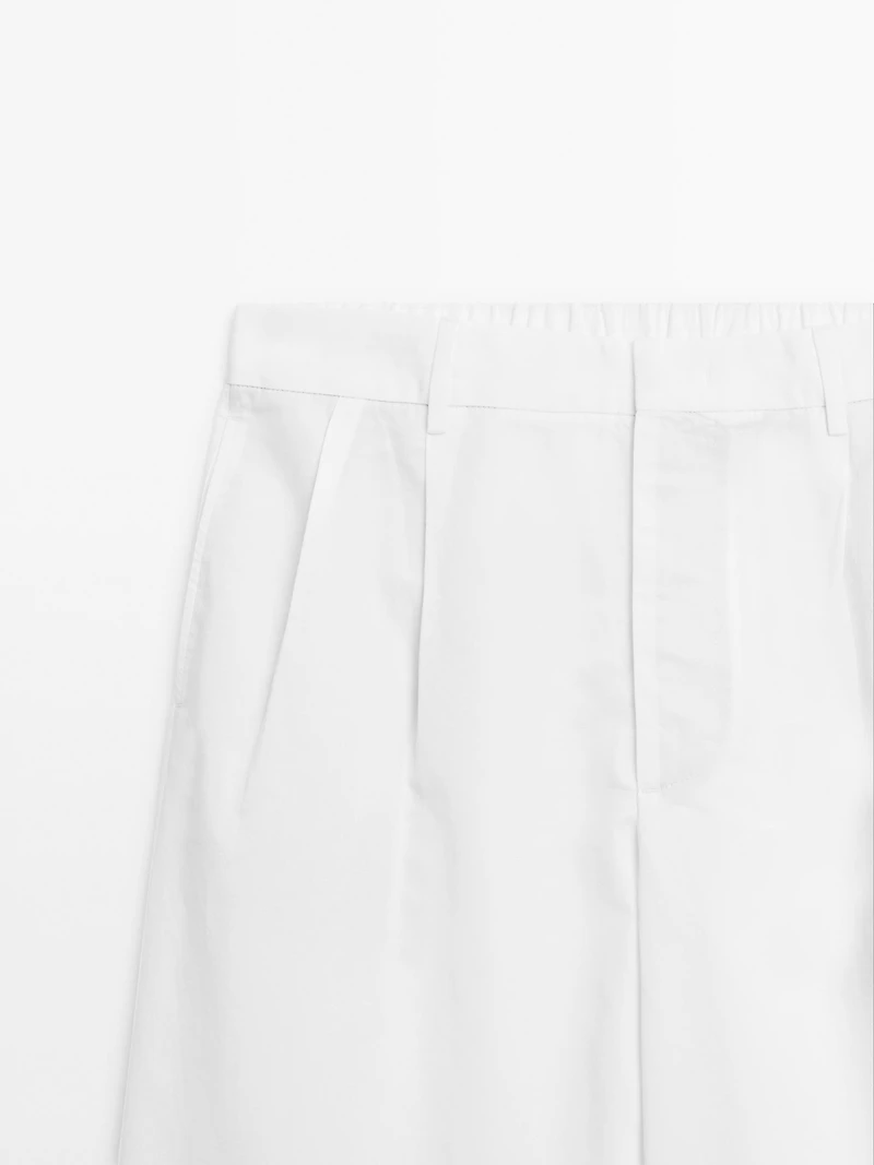 Balloon fit trousers with double darts