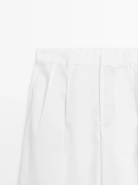 Balloon fit trousers with double darts