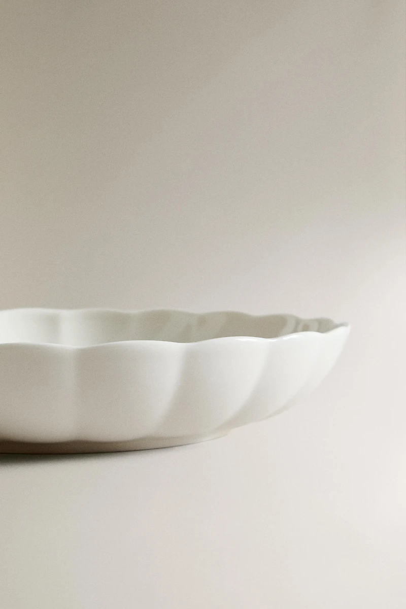 ASSIETTE CREUSE PORCELAINE ONDES