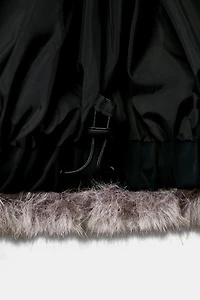 SHORT COAT WITH FAUX FUR HOOD HEIQ XREFLEX™ TECHNOLOGY SKI COLLECTION