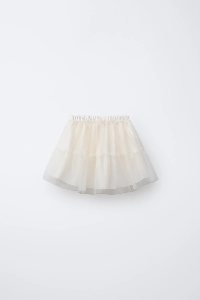 RUFFLED TULLE SKIRT