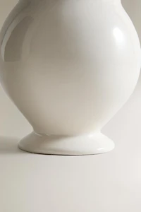 CREAM DECORATIVE CERAMIC PITCHER
