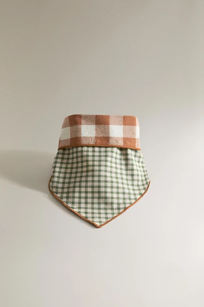 REVERSIBLE CHECK PET BANDANA