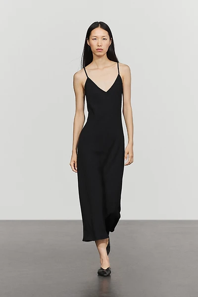 Flowing spaghetti strap midi dress