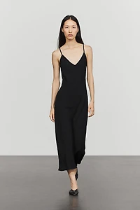 Flowing spaghetti strap midi dress