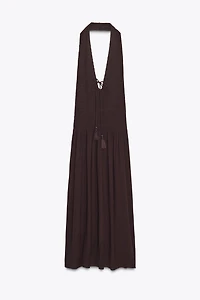 SMOCKED HALTER DRESS