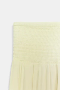 LONG SATIN SKIRT WITH SLIT