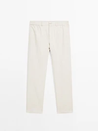 100% linen jogger fit trousers