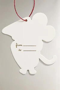 LOT ÉTIQUETTES CADEAUX SOURIS NOËL (LOT DE 12)