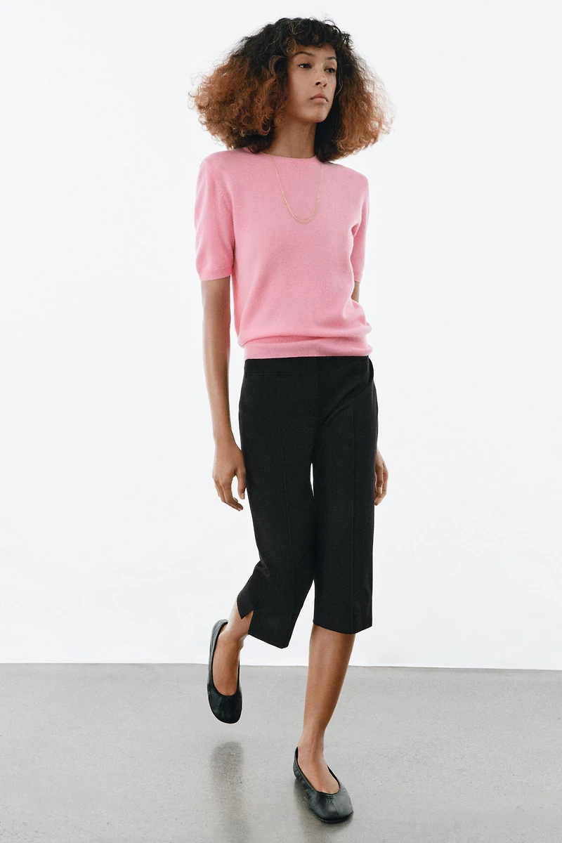 100% WOOL SHORT SLEEVE JUMPER