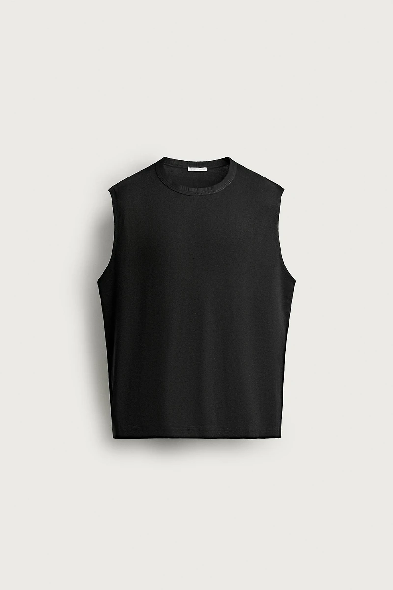 TANK TOP WITH COMBINED NECKLINE