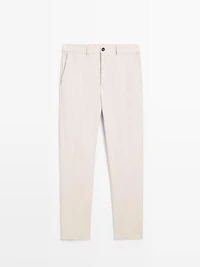 Jogger fit poplin trousers