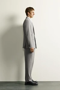 STRIPED REGULAR FIT SUIT PANTS