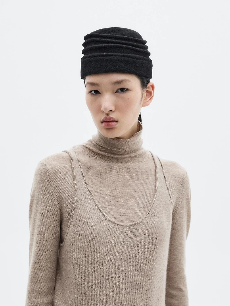 Long strappy knit top 100% cashmere - LIMITED