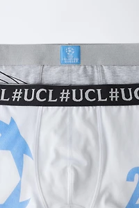 6 ANS/ LOT DE DEUX BOXERS UEFA CHAMPIONS LEAGUE
