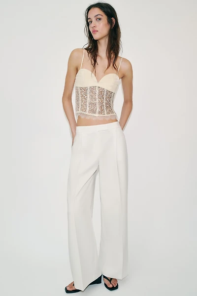 SEQUIN CORSET TOP