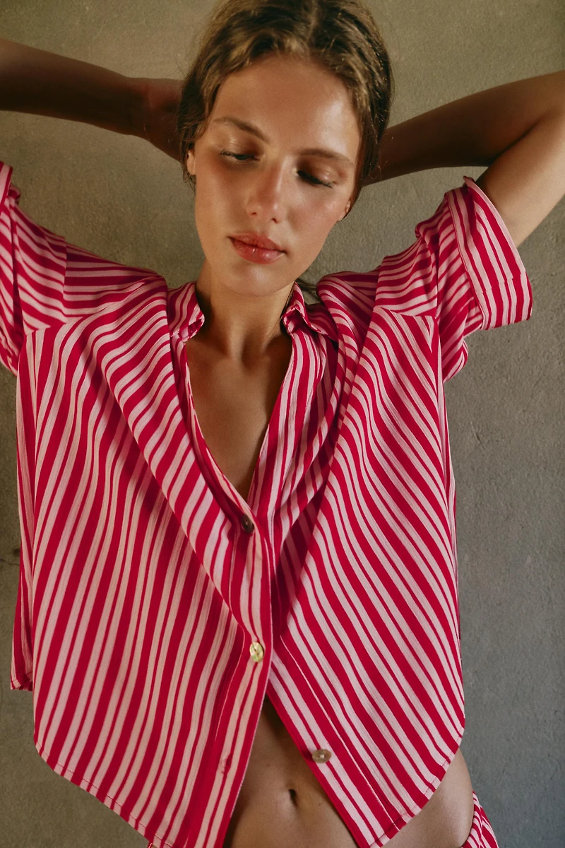 FLOWY STRIPED SHIRT